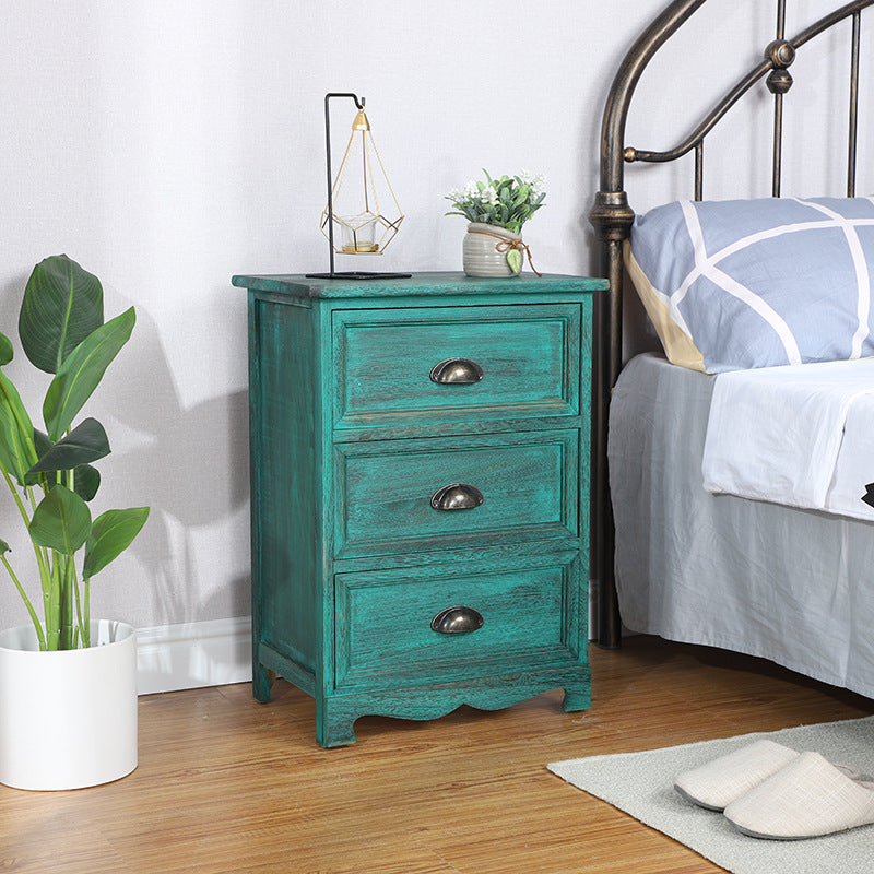 11.8" D Traditional Solid Wood Storage Chest Vertical Storage Chest Dresser with Drawers 18"L x 12"W x 24"H Green Clearhalo 'Bedroom Furniture' 'Dressers & Chests' 'dressers_chests' 'furn' 'furn_dressers_chests' 'Furniture' 5636152