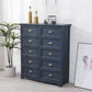 11.8" D Traditional Solid Wood Storage Chest Vertical Storage Chest Dresser with Drawers 33"L x 12"W x 39"H Gray Blue Clearhalo 'Bedroom Furniture' 'Dressers & Chests' 'dressers_chests' 'furn' 'furn_dressers_chests' 'Furniture' 5636154