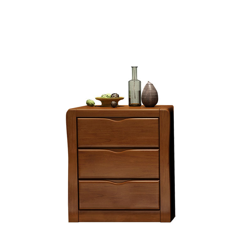 Chéchante de linge de bois vertical en bois de caoutchouc coffre de rangement de style traditionnel avec tiroirs 3/4/5