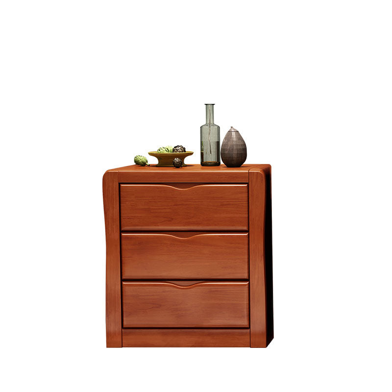 Chéchante de linge de bois vertical en bois de caoutchouc coffre de rangement de style traditionnel avec tiroirs 3/4/5