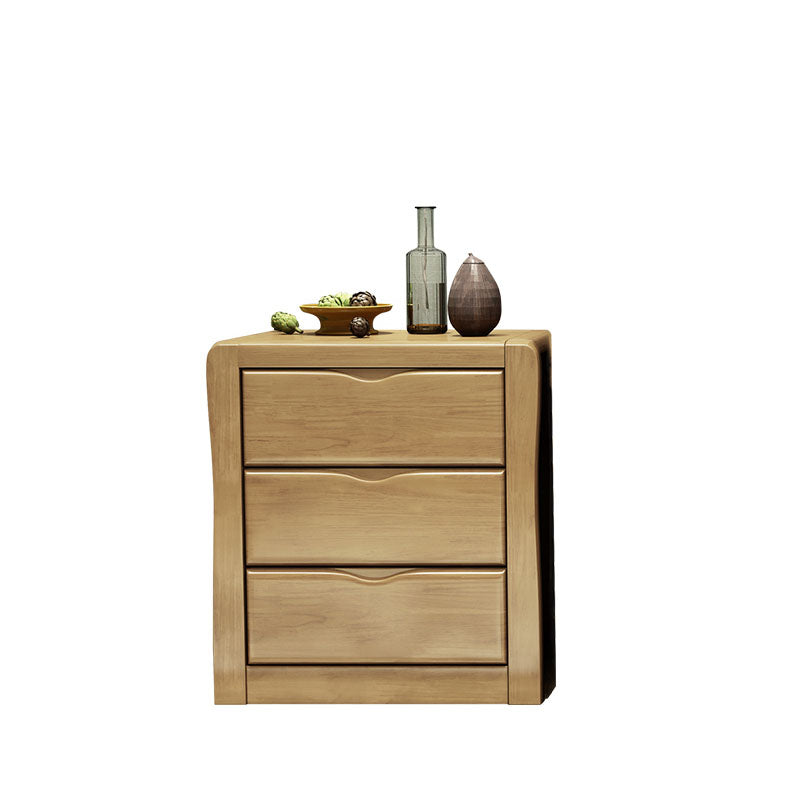 Chéchante de linge de bois vertical en bois de caoutchouc coffre de rangement de style traditionnel avec tiroirs 3/4/5