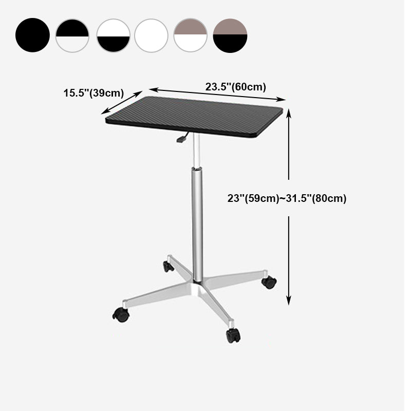 Altezza rettangolare Distanza Desktop Regolable Gamba da tavolo con ruote a tracota