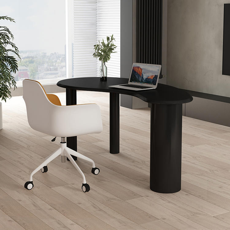 Contemporary Style Writing Desk Curved Bedroom and Office Desk Clearhalo 'furn' 'furn_office_desk' 'Furniture' 'Office Desks' 'Office Furniture' 'office_desk' 5636297