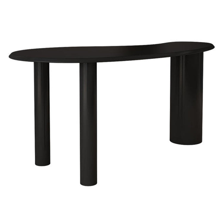 Contemporary Style Writing Desk Curved Bedroom and Office Desk Black Right Hand Return Clearhalo 'furn' 'furn_office_desk' 'Furniture' 'Office Desks' 'Office Furniture' 'office_desk' 5636299