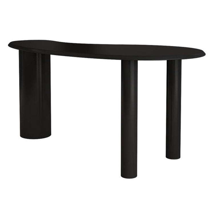 Contemporary Style Writing Desk Curved Bedroom and Office Desk Black Left Hand Return Clearhalo 'furn' 'furn_office_desk' 'Furniture' 'Office Desks' 'Office Furniture' 'office_desk' 5636300