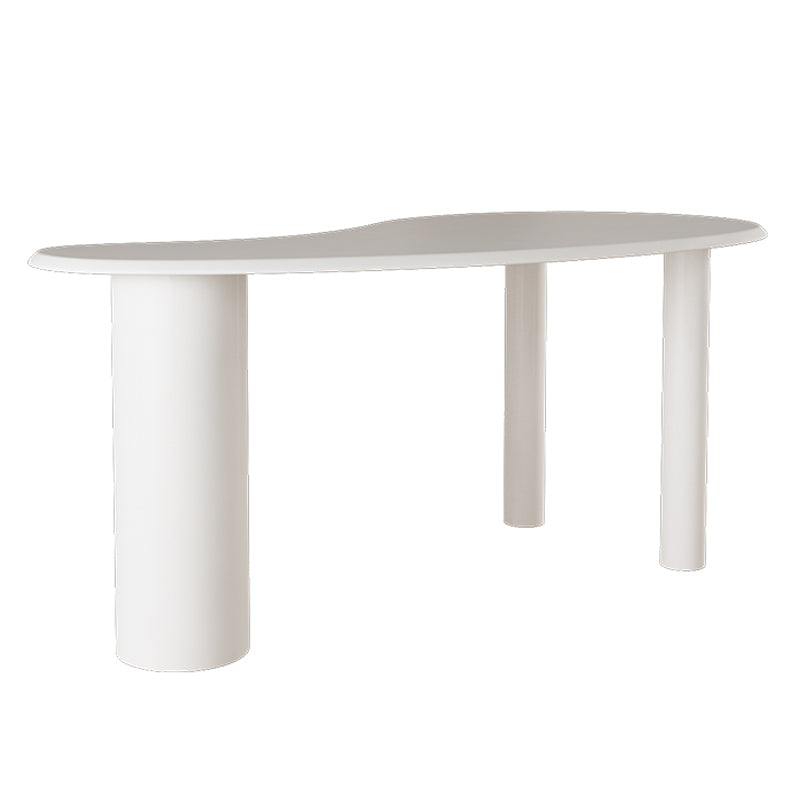 Contemporary Style Writing Desk Curved Bedroom and Office Desk White Left Hand Return Clearhalo 'furn' 'furn_office_desk' 'Furniture' 'Office Desks' 'Office Furniture' 'office_desk' 5636301