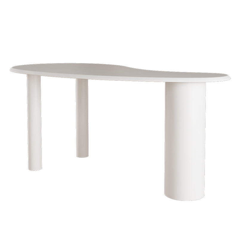 Contemporary Style Writing Desk Curved Bedroom and Office Desk White Right Hand Return Clearhalo 'furn' 'furn_office_desk' 'Furniture' 'Office Desks' 'Office Furniture' 'office_desk' 5636302