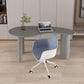 Contemporary Style Writing Desk Curved Bedroom and Office Desk Grey Right Hand Return Clearhalo 'furn' 'furn_office_desk' 'Furniture' 'Office Desks' 'Office Furniture' 'office_desk' 5636304