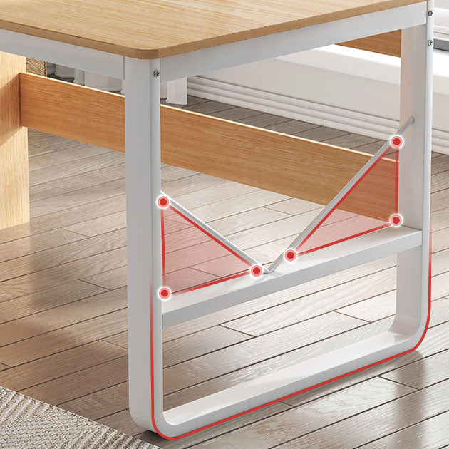 Modern Rectangular Office Desk Home Office Writing Desk with Drawers Clearhalo 'furn' 'furn_office_desk' 'Furniture' 'Office Desks' 'Office Furniture' 'office_desk' 5636363