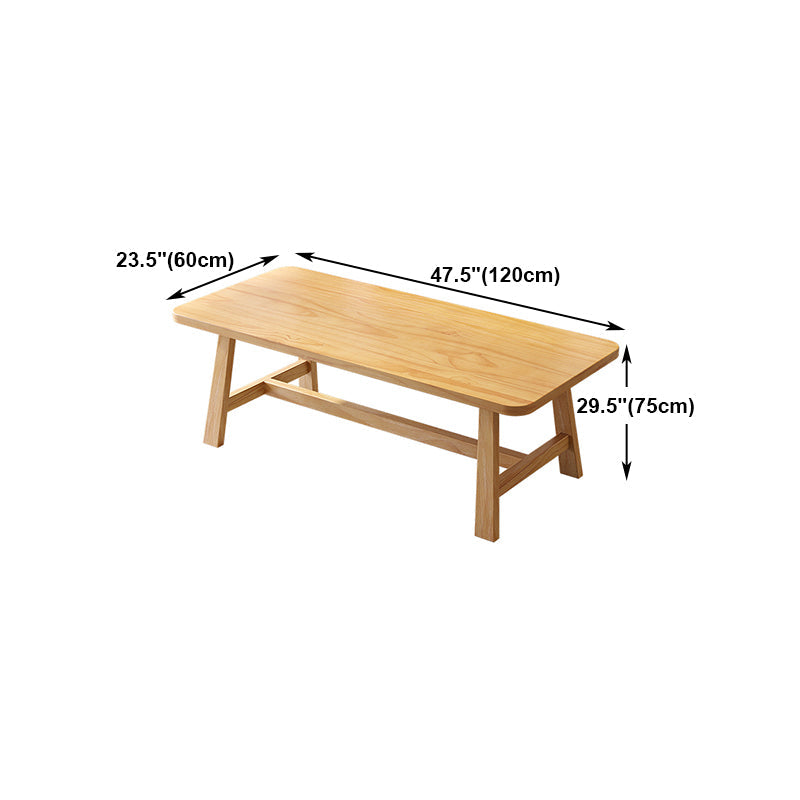 Modern Style Office Desk Solid Wood Trestle Writing Desk for Home Clearhalo 'furn' 'furn_office_desk' 'Furniture' 'Office Desks' 'Office Furniture' 'office_desk' 5636448