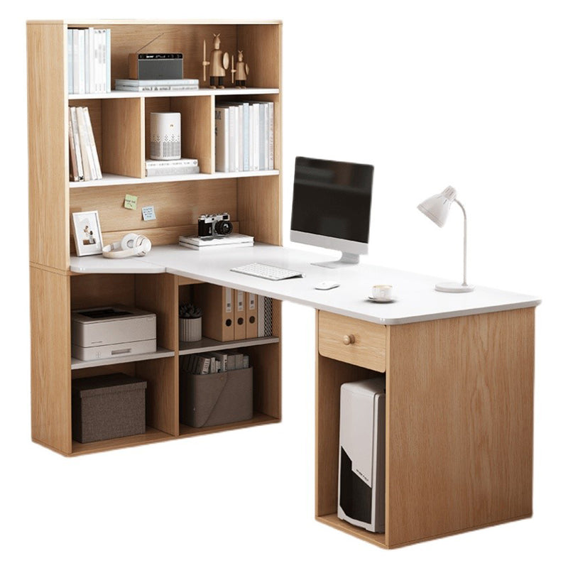 Modern Corner Writing Desk Manufactured Wood Desk With Bookshelf,47.2"L x 23.6"W Clearhalo 'furn' 'furn_office_desk' 'Furniture' 'Office Desks' 'Office Furniture' 'office_desk' 5636482