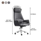 Moderner schwarzer Lederschischstuhl mit Hight in Home Office Stuhl