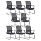 Arms Included Black Frame Office Chair No Distressing Mid-back Chair