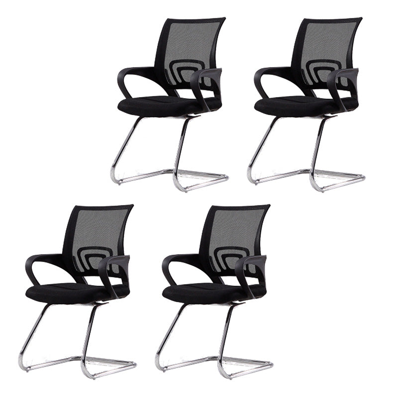 Modern Desk Chair Mid Back Ergonomic Computer Task Mesh Office Chair 4 Piece Set Casters Not Included Clearhalo 'furn' 'furn_office_chair' 'Furniture' 'Office Chairs' 'Office Furniture' 'office_chair' 5636588