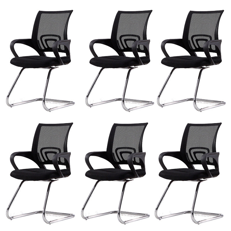 Modern Desk Chair Mid Back Ergonomic Computer Task Mesh Office Chair 6 Piece Set Casters Not Included Clearhalo 'furn' 'furn_office_chair' 'Furniture' 'Office Chairs' 'Office Furniture' 'office_chair' 5636589