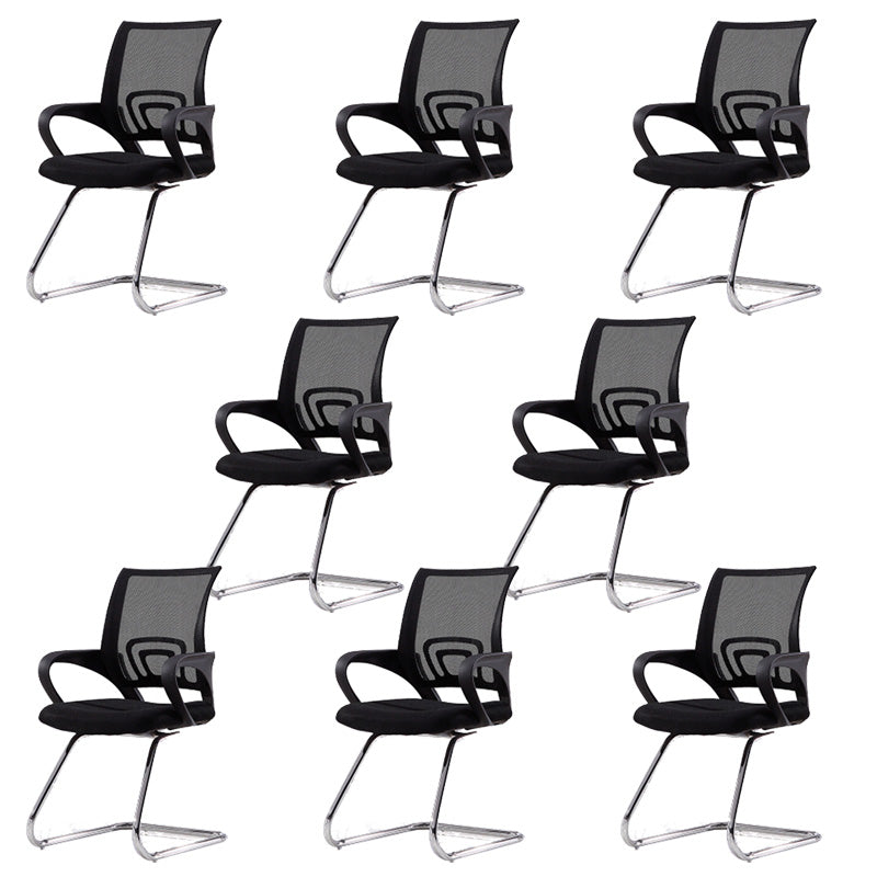 Modern Desk Chair Mid Back Ergonomic Computer Task Mesh Office Chair 8 Piece Set Casters Not Included Clearhalo 'furn' 'furn_office_chair' 'Furniture' 'Office Chairs' 'Office Furniture' 'office_chair' 5636592