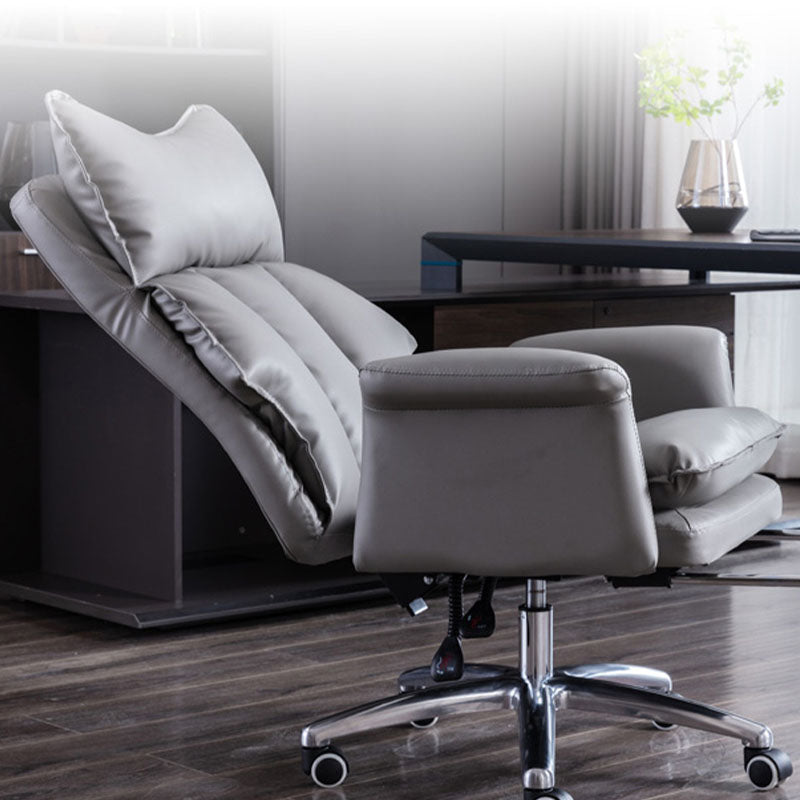 Sedia da diapositiva moderna posteriore alta sedia esecutiva in pelle regolabile ergonomica