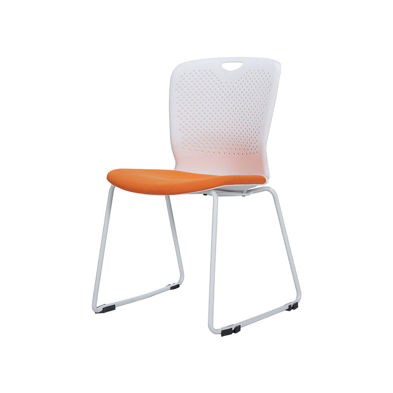 Sedia da ufficio imbottita moderna senza braccio.