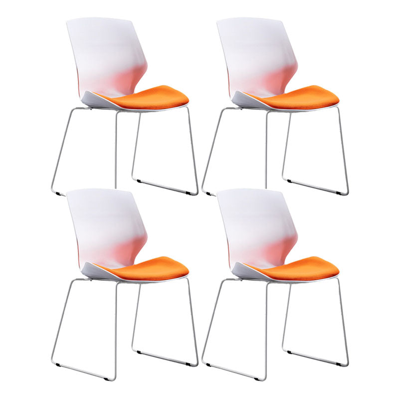 Chaise de tâche rembourrée sans bras moderne sans roues chaise de bureau