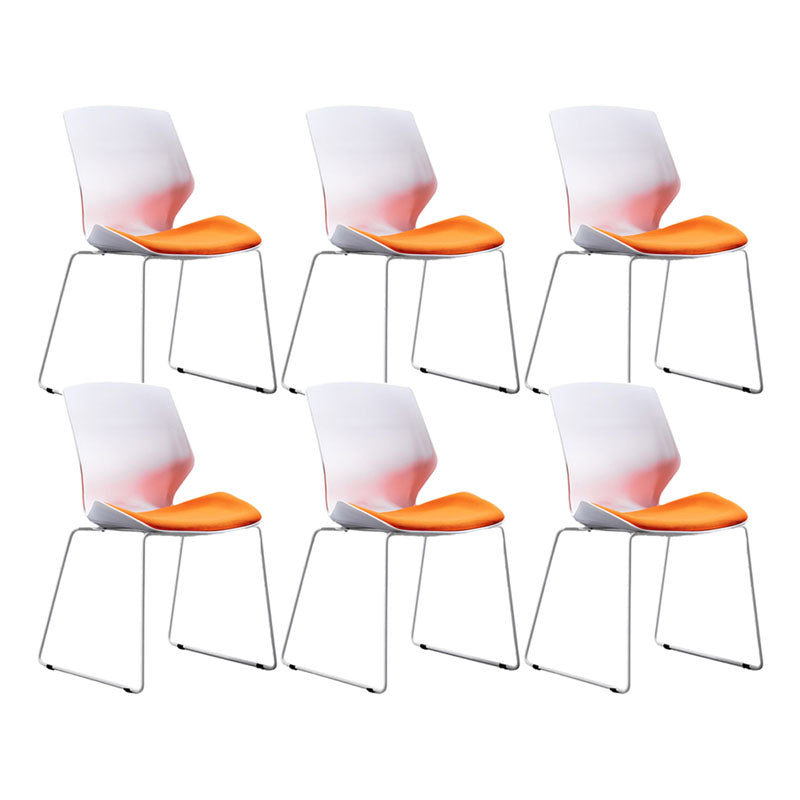 Chaise de tâche rembourrée sans bras moderne sans roues chaise de bureau