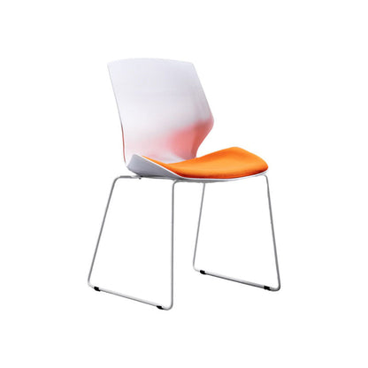 Chaise de tâche rembourrée sans bras moderne sans roues chaise de bureau