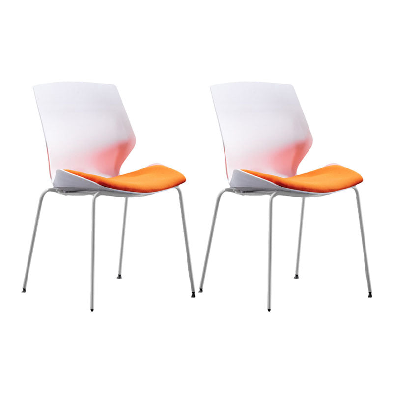 Chaise de tâche rembourrée sans bras moderne sans roues chaise de bureau