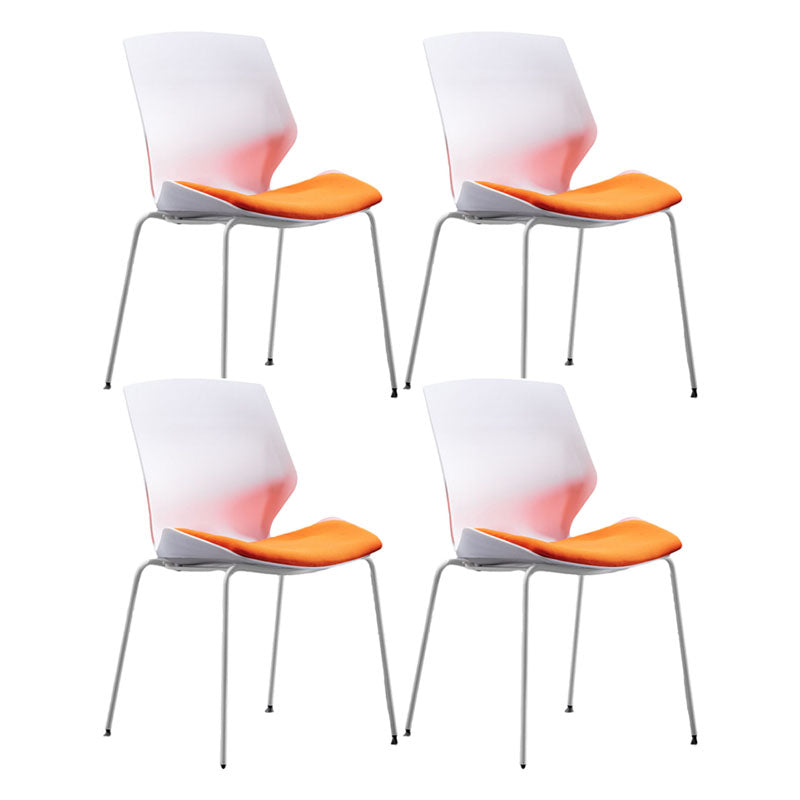 Chaise de tâche rembourrée sans bras moderne sans roues chaise de bureau