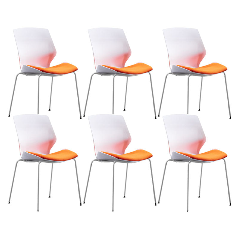 Chaise de tâche rembourrée sans bras moderne sans roues chaise de bureau