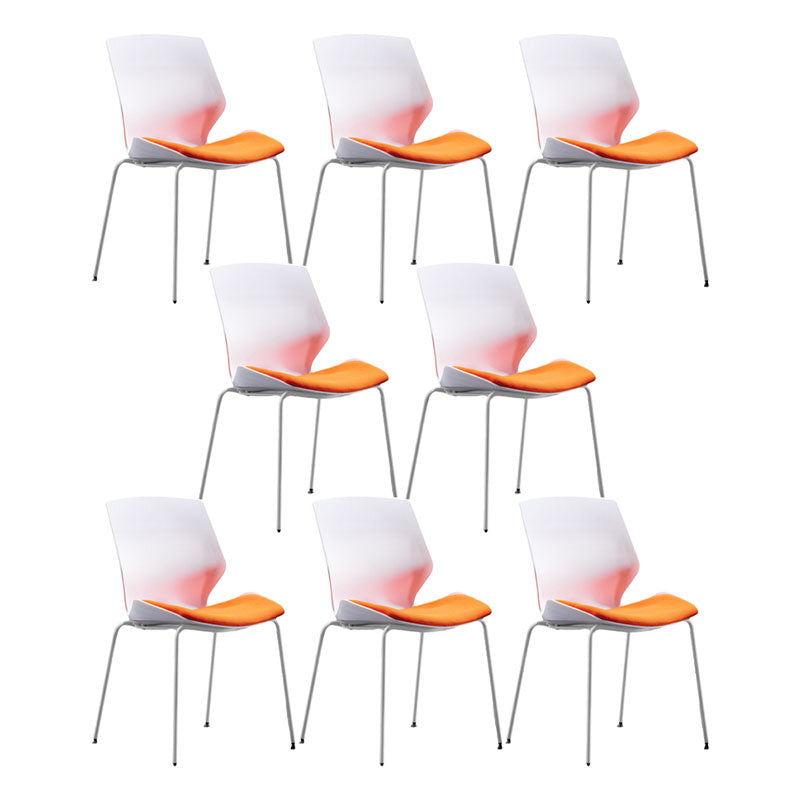 Chaise de tâche rembourrée sans bras moderne sans roues chaise de bureau