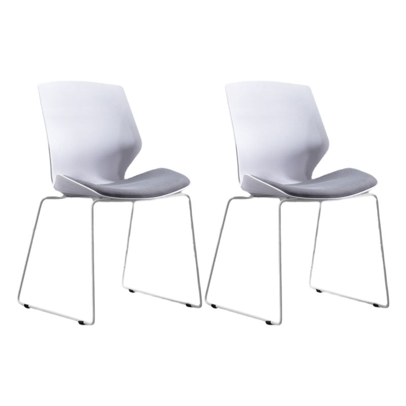 Chaise de tâche rembourrée sans bras moderne sans roues chaise de bureau