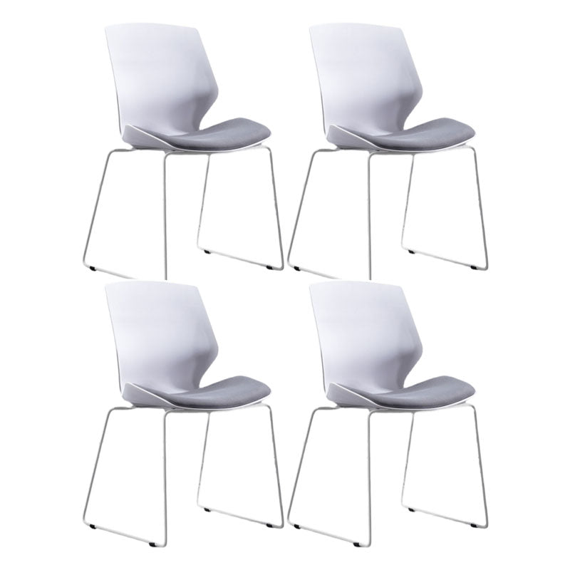 Chaise de tâche rembourrée sans bras moderne sans roues chaise de bureau