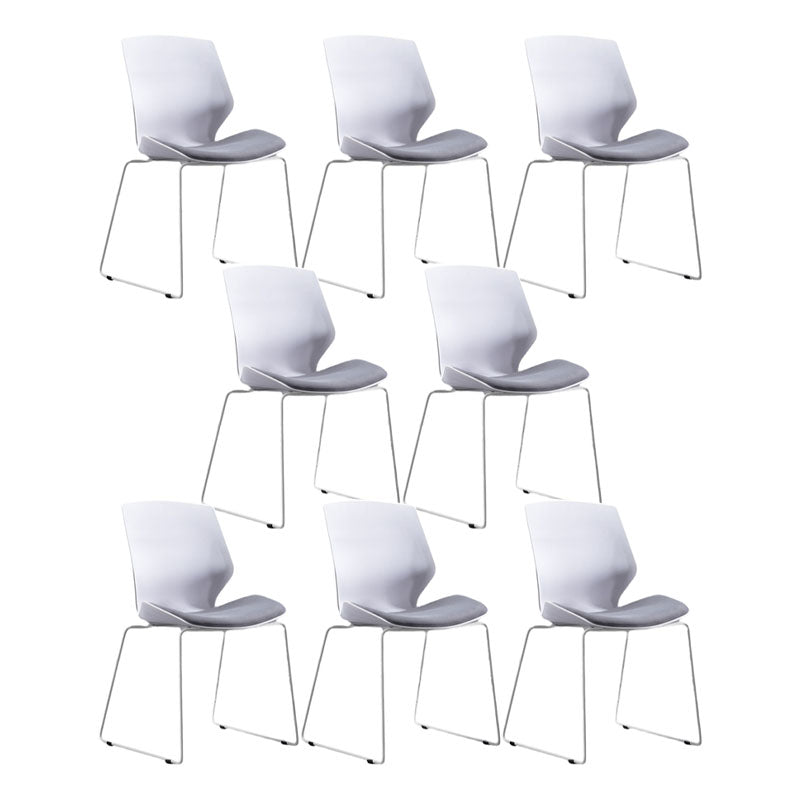 Chaise de tâche rembourrée sans bras moderne sans roues chaise de bureau