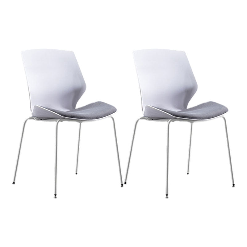 Chaise de tâche rembourrée sans bras moderne sans roues chaise de bureau