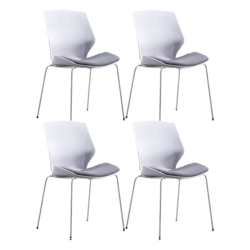 Chaise de tâche rembourrée sans bras moderne sans roues chaise de bureau