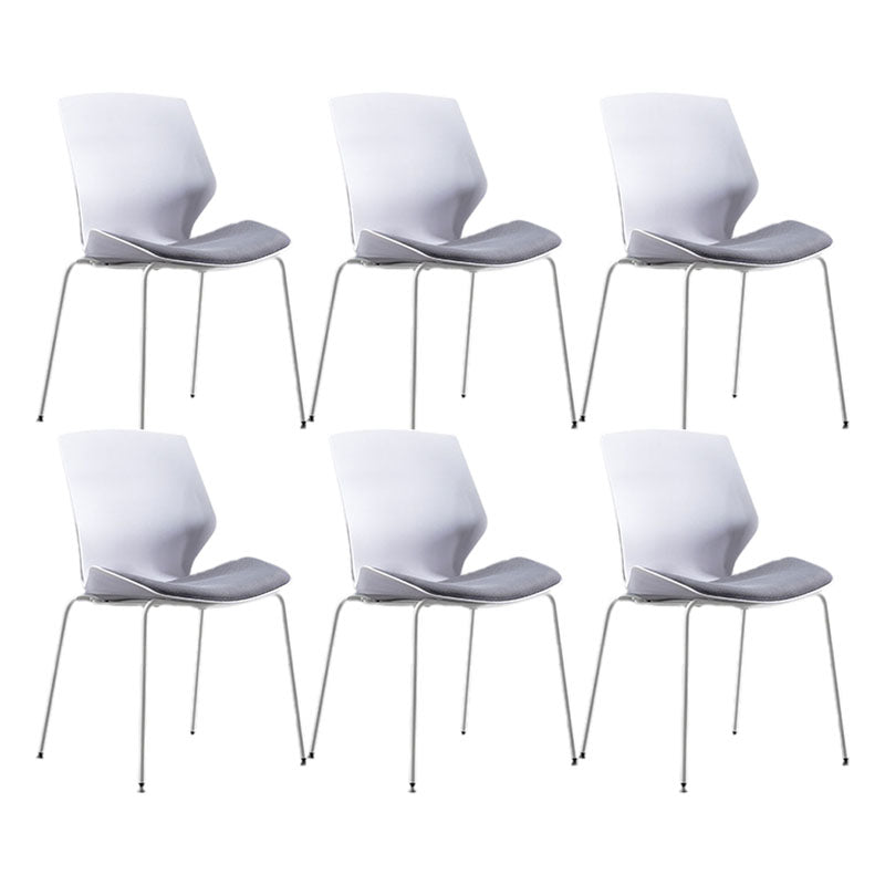 Chaise de tâche rembourrée sans bras moderne sans roues chaise de bureau