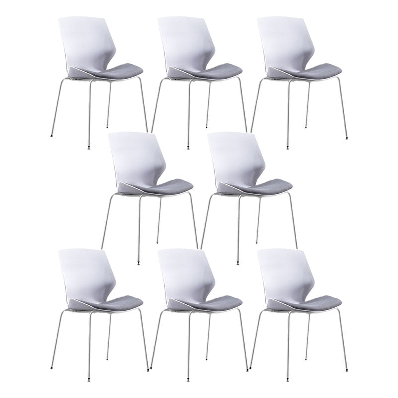 Chaise de tâche rembourrée sans bras moderne sans roues chaise de bureau