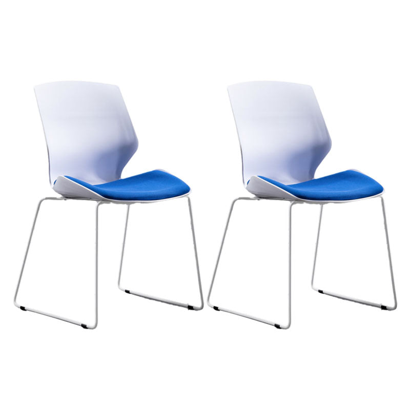 Chaise de tâche rembourrée sans bras moderne sans roues chaise de bureau