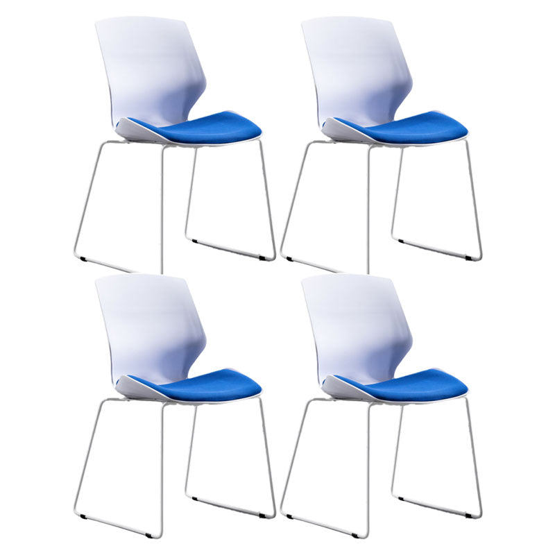 Chaise de tâche rembourrée sans bras moderne sans roues chaise de bureau