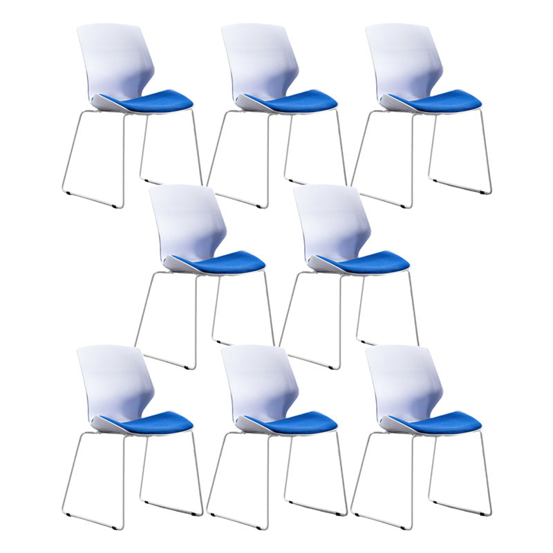 Chaise de tâche rembourrée sans bras moderne sans roues chaise de bureau