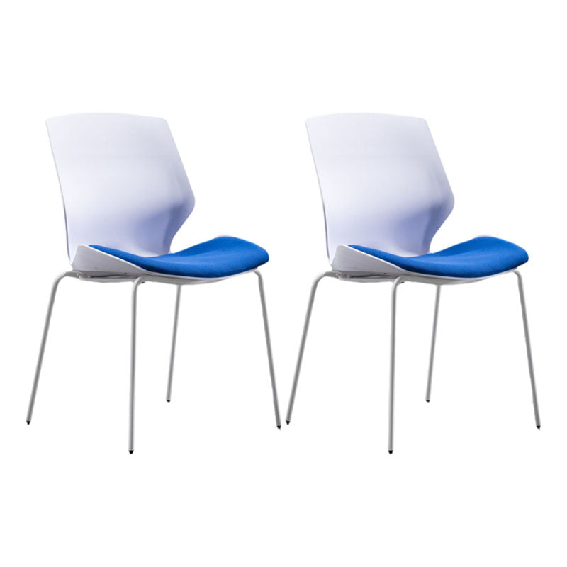 Chaise de tâche rembourrée sans bras moderne sans roues chaise de bureau