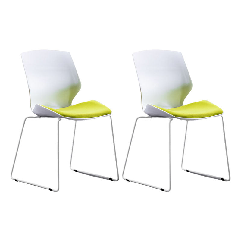 Chaise de tâche rembourrée sans bras moderne sans roues chaise de bureau