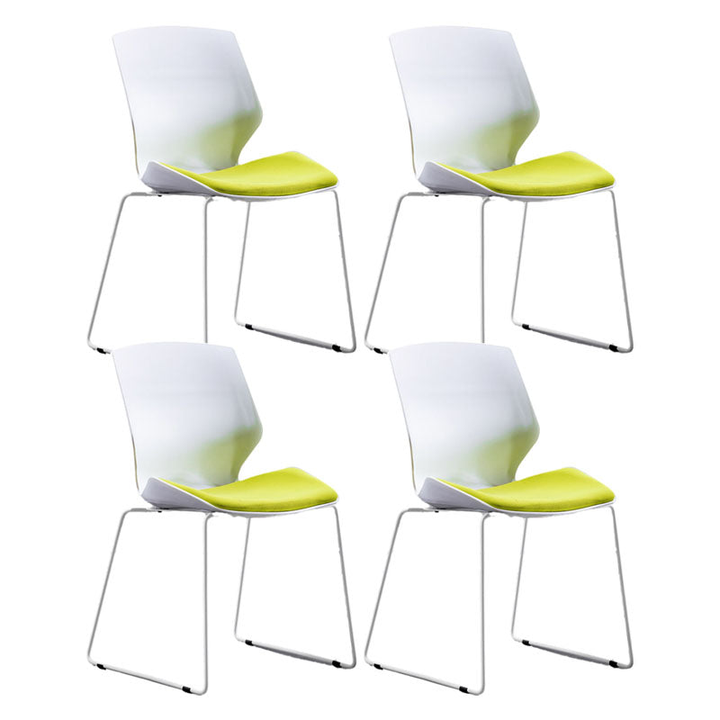 Chaise de tâche rembourrée sans bras moderne sans roues chaise de bureau