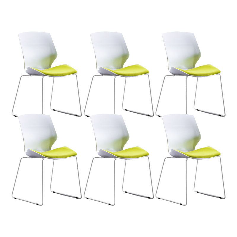 Chaise de tâche rembourrée sans bras moderne sans roues chaise de bureau