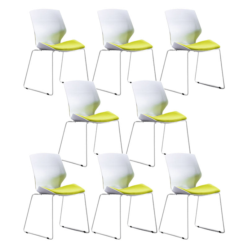 Chaise de tâche rembourrée sans bras moderne sans roues chaise de bureau