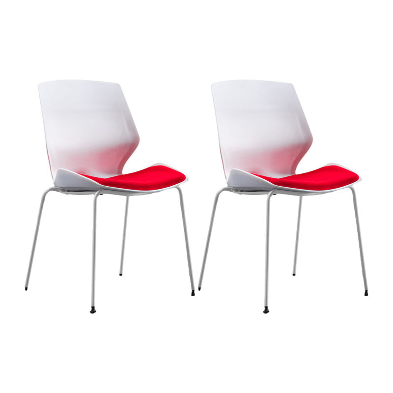 Chaise de tâche rembourrée sans bras moderne sans roues chaise de bureau