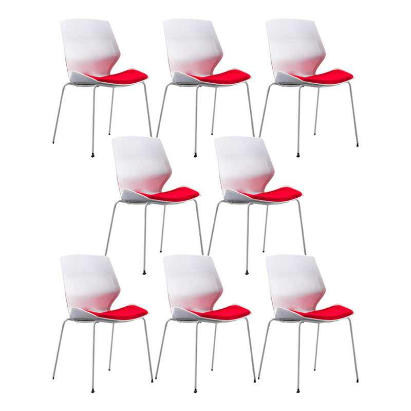 Chaise de tâche rembourrée sans bras moderne sans roues chaise de bureau