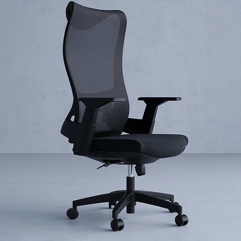 High Back Office Chair Rotatable Black Mesh Desk Chair with Adjustable Arm Clearhalo 'furn' 'furn_office_chair' 'Furniture' 'Office Chairs' 'Office Furniture' 'office_chair' 5636950