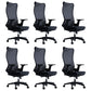 High Back Office Chair Rotatable Black Mesh Desk Chair with Adjustable Arm 6 Piece Set Casters Included Clearhalo 'furn' 'furn_office_chair' 'Furniture' 'Office Chairs' 'Office Furniture' 'office_chair' 5636956
