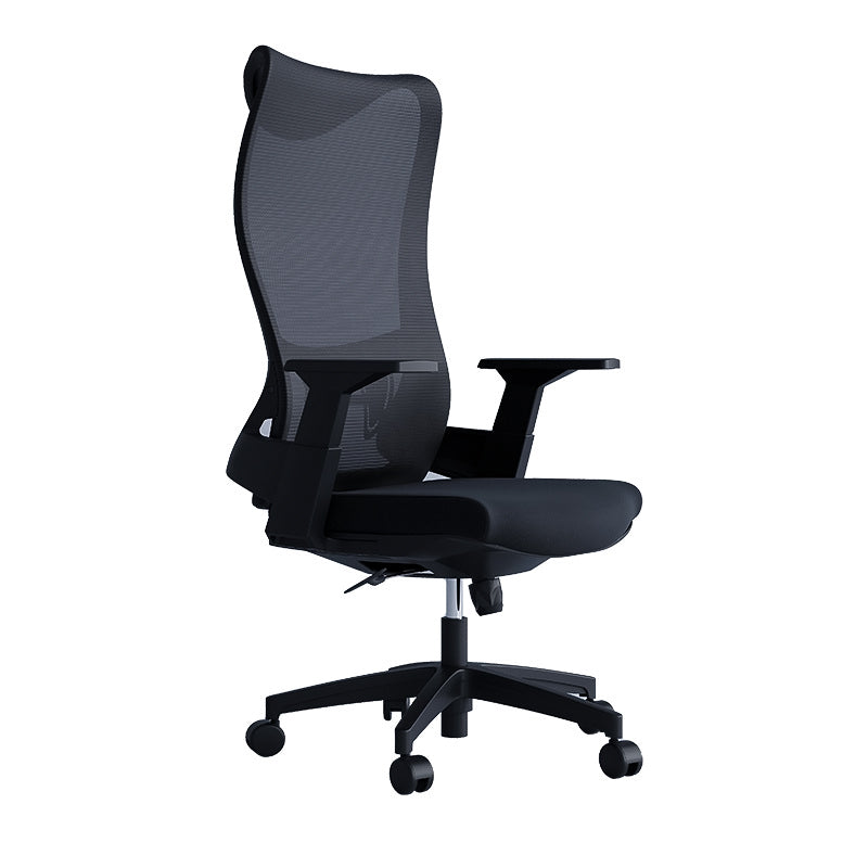High Back Office Chair Rotatable Black Mesh Desk Chair with Adjustable Arm Clearhalo 'furn' 'furn_office_chair' 'Furniture' 'Office Chairs' 'Office Furniture' 'office_chair' 5636959