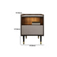 Modern Stone Top Top Open Open Storage Open Tavolo da 18 pollici H 1-Drawer Night With Gambe